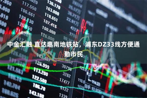 中金汇融 直达惠南地铁站，浦东DZ33线方便通勤市民